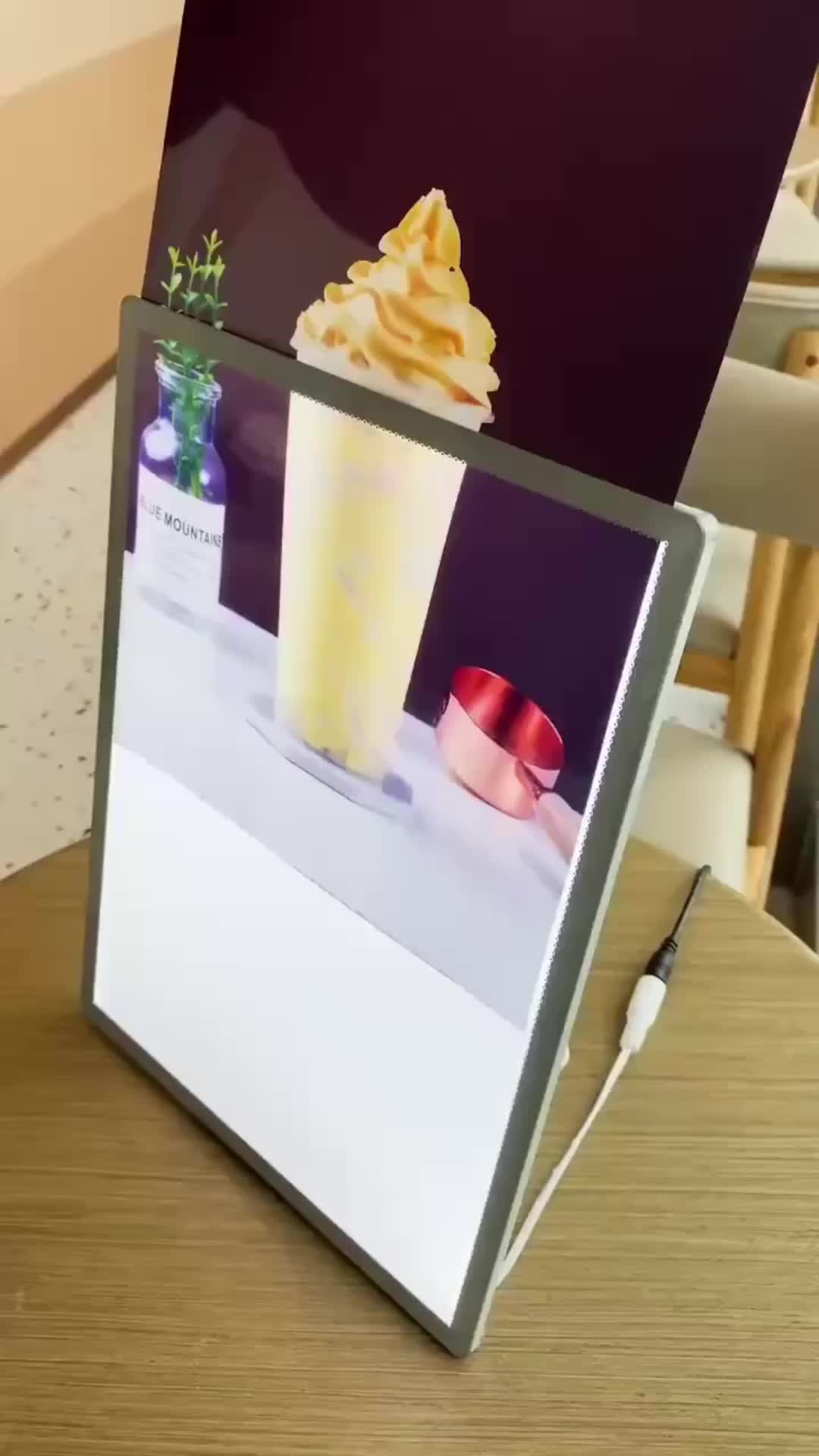 Led Frame Aluminium Profile Suspension Hanging Fast Food Menu Board