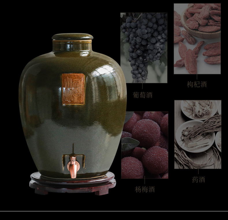 Jingdezhen ceramic jar it bottle home 50 kg pot 30 jins 20 seal storage tank jars restoring ancient ways