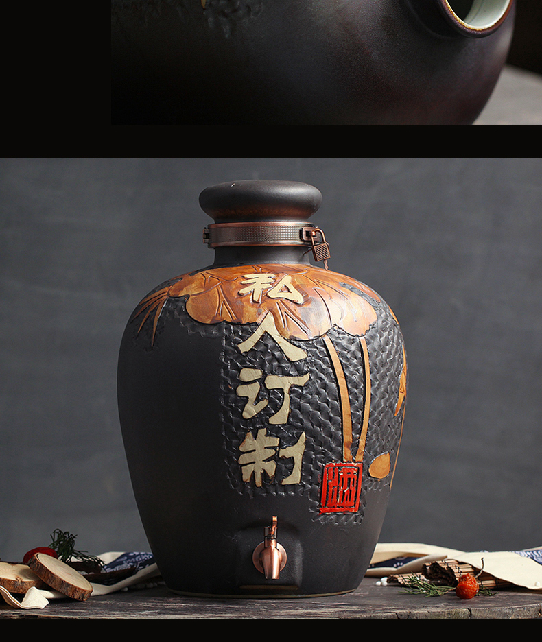 Jingdezhen ceramic jars it archaize mercifully wine 10 to 50 pounds to household sealed empty jar hidden liquor