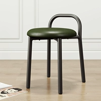 Черный кожаный темно -зеленый