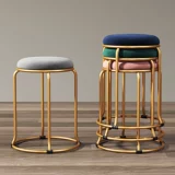 Скандинавский безбарьерный роскошный маленький круглый табурет, семейный обеденный стол и стулья, современный простой модный складной круглый табурет, табурет для макияжа и красоты