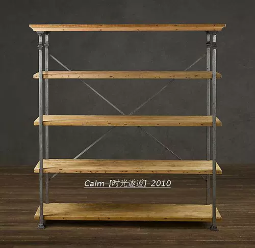 American Iron Art Bookstore Loft Retro Solid Wood полки офисные книжные полосы бутик