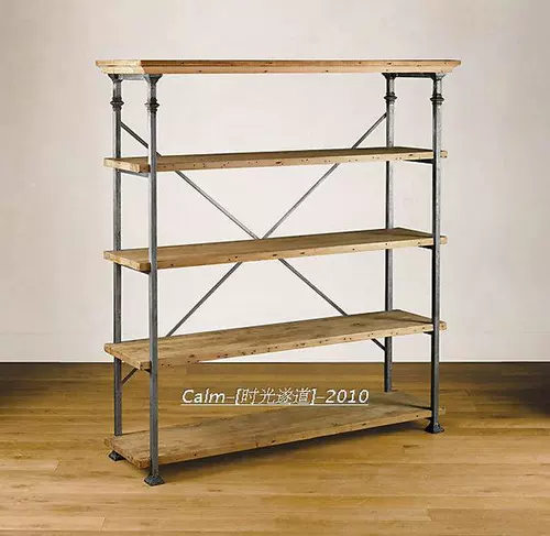 American Iron Art Bookstore Loft Retro Solid Wood полки офисные книжные полосы бутик