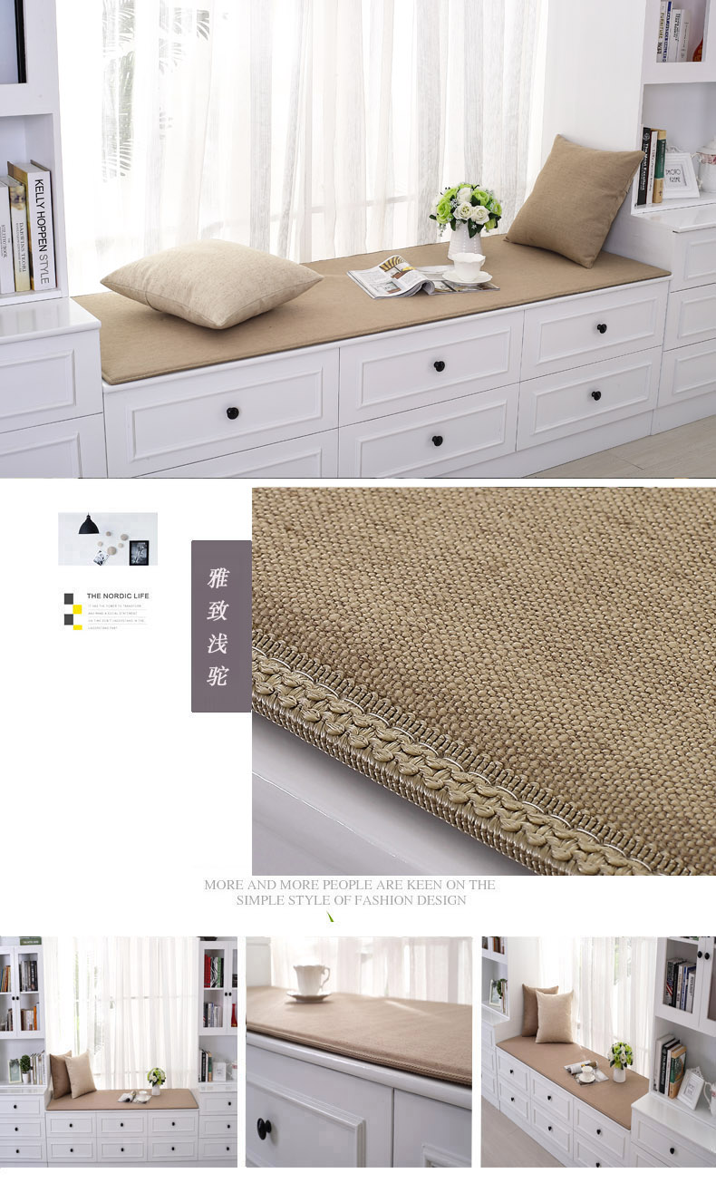 cửa sổ tùy chỉnh-thực hiện và hiện đại Scandinavian bông đệm tatami mat cửa sổ pad không trượt ban công thảm con phòng ngủ thiết lập bốn mùa - Ghế đệm / đệm Sofa đệm da cho ghế gỗ