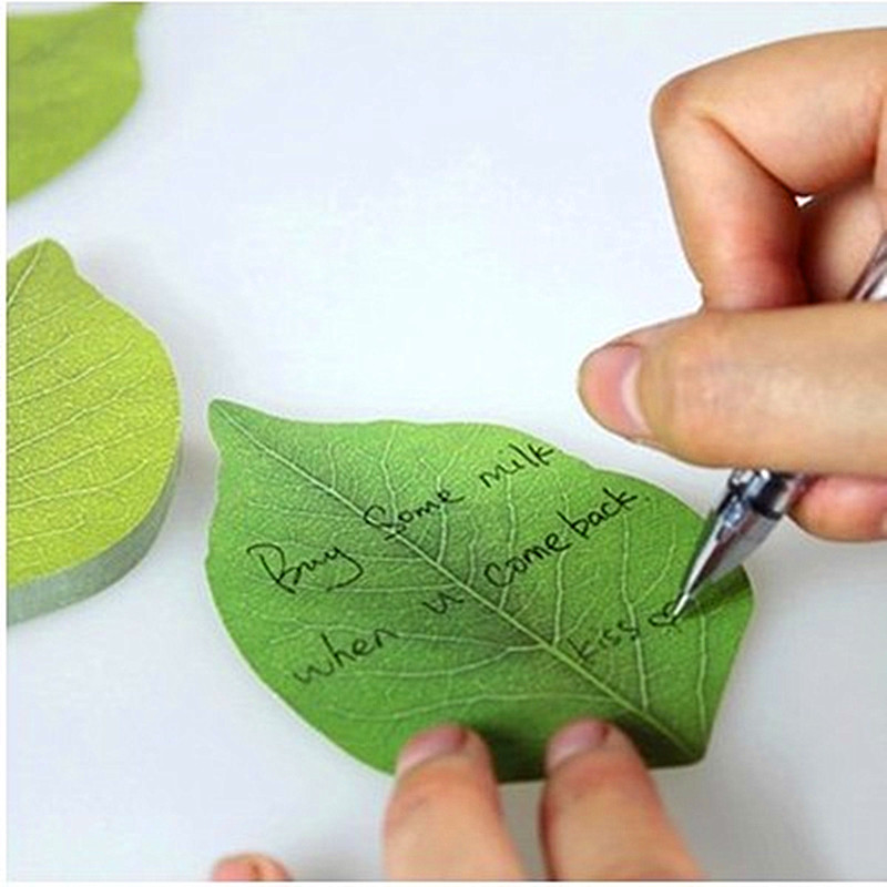 Spring information leaf papers convenient sticker green leaf N - sticker creative stationery activities decorative sticker