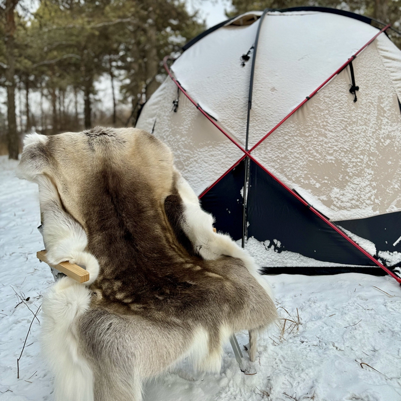 Outdoor Reindeer Leather Finnish Imported Bc Camping Blanket Mattress Chair Cushion Decorative Tent Warm Sleeping Pad Ice Fishing Seat Cushion