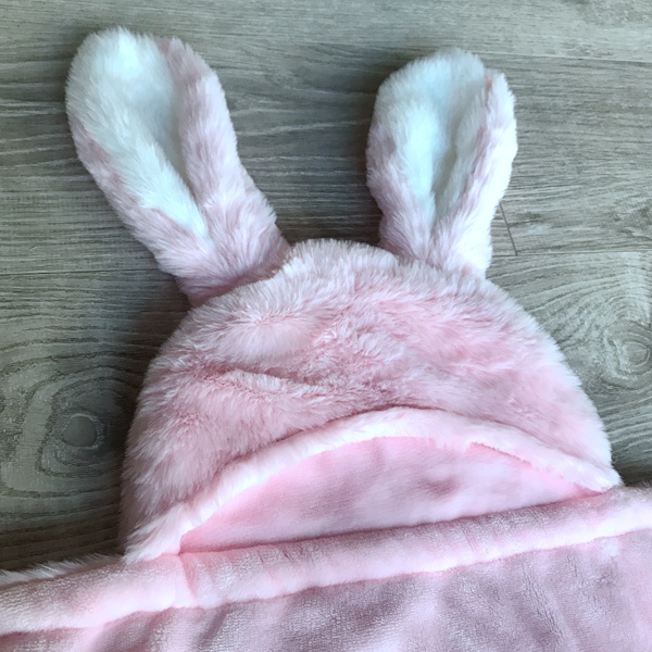 Rabbit plush flannel double layer Beatle baby styling with cap cloak blanket blanket Rabbit Dog Fox