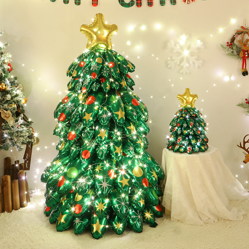 Christmas Decorations Stereoscopic Balloon Standing Christmas Tree Kindergarten Desktop Pendulum shopping mall Shop Scene Arrangement-Taobao