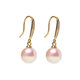 akoya Japanese natural seawater pearl ear hook 925 silver earrings extremely bright round diamond earrings gift