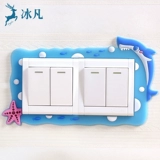 Мультяшный переключатель, креативный защитный чехол на стену для гостиной, настенное современное бра для спальни, простой и элегантный дизайн