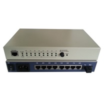 8电口光纤收发器 一光多电收发器一光八电收发器VLAN内电电源