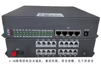 Lightning protection new 16-way 30 32-Way program-controlled telephone optical transceiver light-in copper back PCM voice optical transceiver