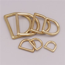 Pure copper seamless D buckle semicircular buckle square word ring DIY handmade leather tools supplies Hardware luggage accessories