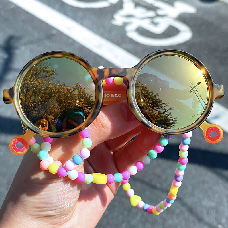 olivio children parent-child polarized sunglasses anti-drop glasses chain pure handmade strings Cute Fashion Tide Summer Sweet-Taobao