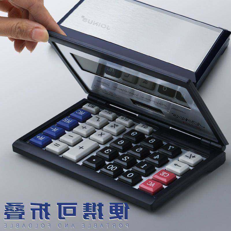 Calculator, Small, Portable, Foldable, Flip-Top, with Human Voice, Large Buttons, Dual Power Supply, Solar-Powered, Large Screen Computer