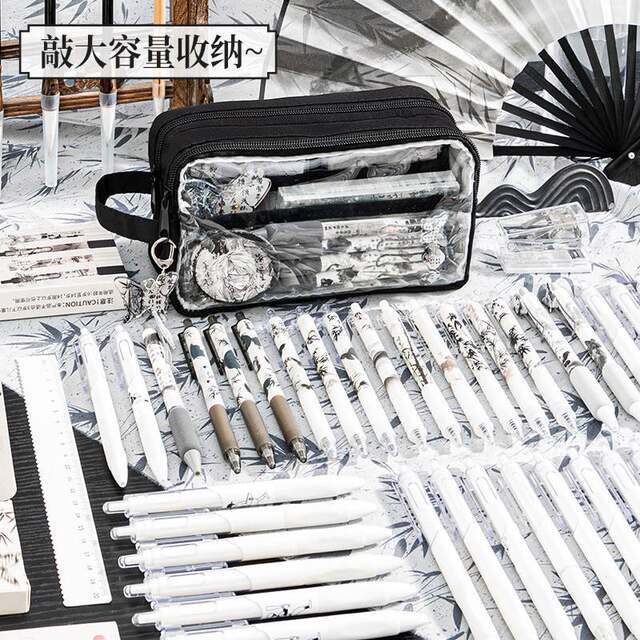 Ink Chinese style super popular pencil case for boys 2026 new stationery box high appearance ins style girls primary school junior high school