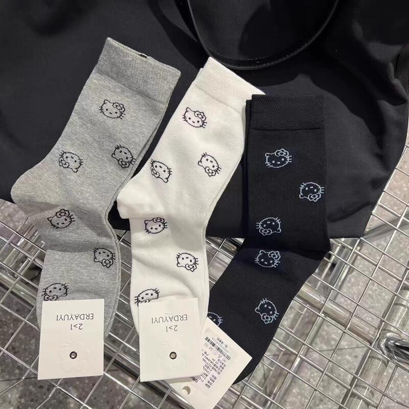 Mid-Calf Socks Hellokitty2026 New Popular Style Anti-Foot Odor Anti-Odor Matching Shark Pants Cute Kt for Women