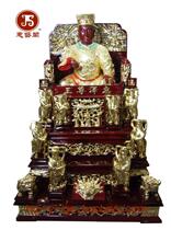 Huize Zunwang lacquer line carving with eight camphor wood carving statues