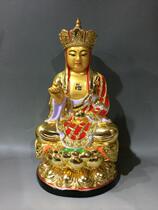 King of Ksitibet 12 Ksitibet Bodhisattva lacquer line carving painted camphor wood carving statue made 25cm