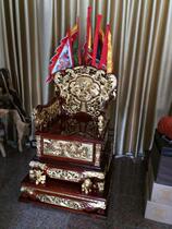 Specific Gods sedan chair mahogany color gold wood carving Buddha statue statue Buddha equipment customized