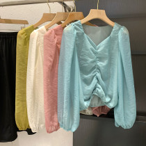 Fairy Folds Shirt Woman Spring Summer New slim design Sensation Little Crowdblouse Sweetness Style Bubble Sleeveless