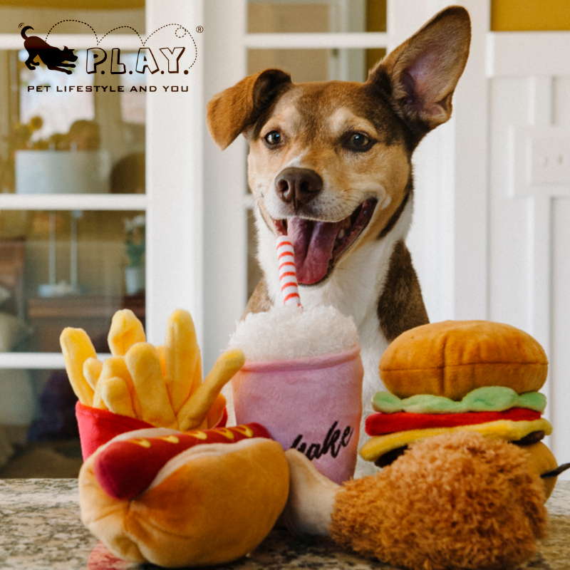 Damo Department Gourmet Food Series PLAY American Fries Burger Fried Chicken Hot Dogs Demoralizing Plush Sounding Toys