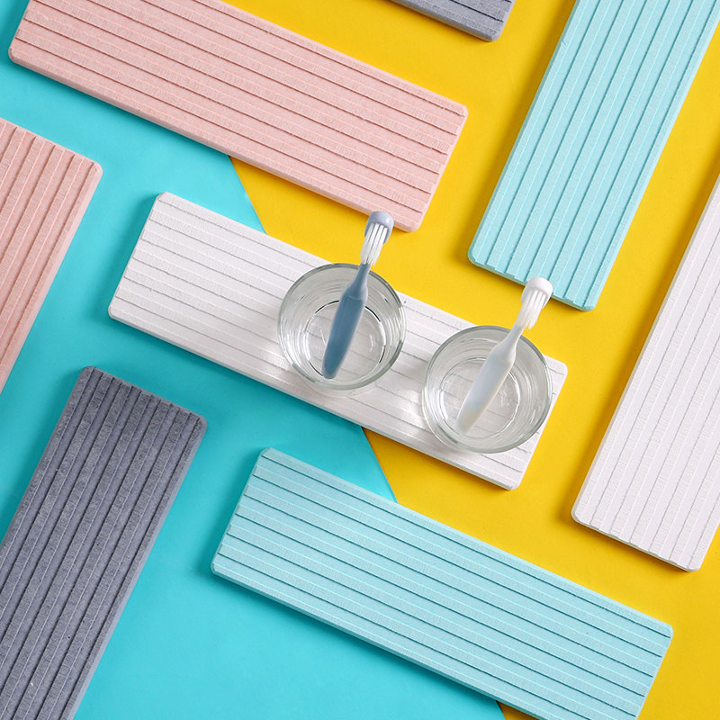 Home diatom mud absorbent pad handwashing table placed coaster toilet countertop water absorption quick dry soap washing pad
