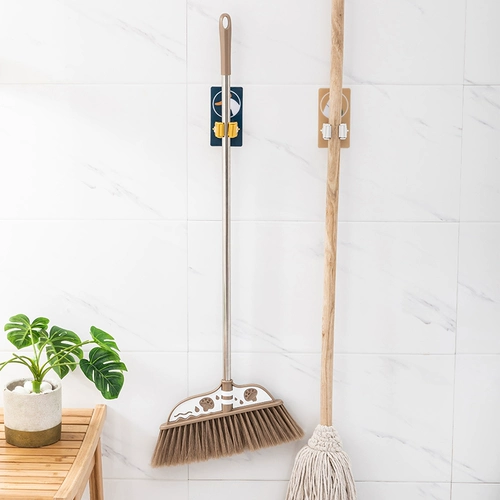 Крючок для швабры без удара, настенный настенный кронштейн для туалетной комнаты, полка для хранения метлы, бытовой липкий крючок, прочный клейкий зажим для швабры, артефакт