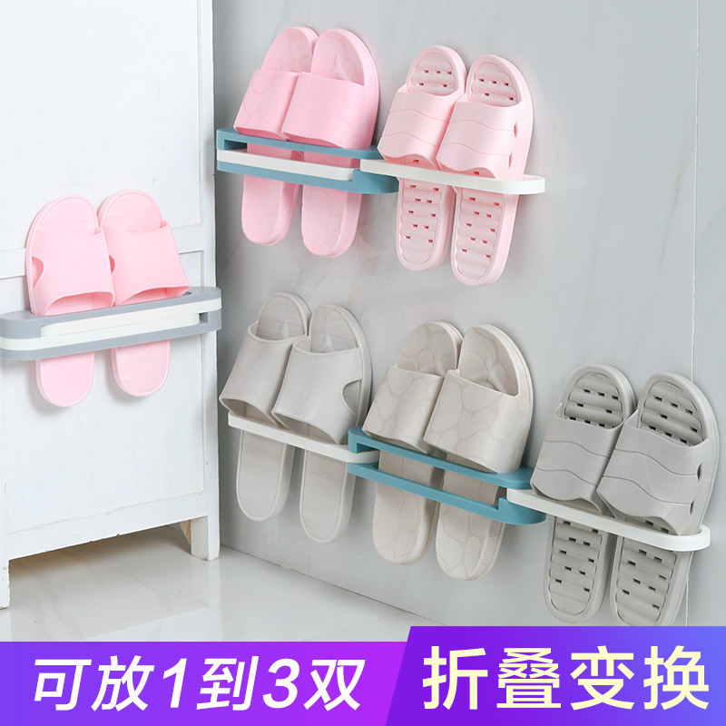 Home Home Folds Shoe Shelves Wall-mounted Door Rear Shoes Shelving Door Shoes Shelving wall Sticking Province Space Slippers Shelf