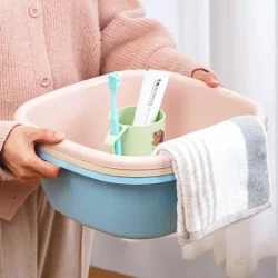 두꺼운 큰 가정용 욕실 플라스틱 분지 광장
