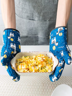 Домашние утолщенные изолированные перчатки кухня высокотемпературные микроволновые перчатки Дома