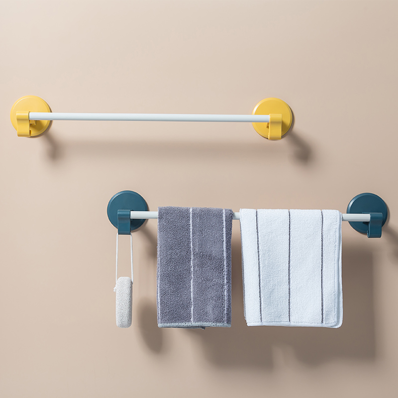 Home toilet towel rack free punch stainless steel towel rail bathroom hanging towel artifact bath towel shelf
