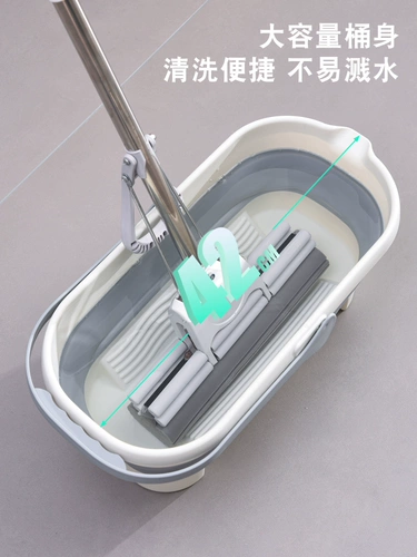 居家家 Складная прямоугольная швабра, прочное портативное пластиковое мусорное ведро, увеличенная толщина