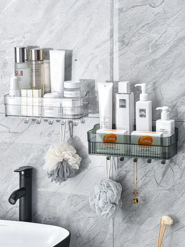 Домашняя полка для хранения в ванной комнате без дырокола, настенная вешалка для ванной комнаты, туалета, раковины, настенная вешалка для ванной комнаты, душевая стойка