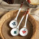 Home ceramic spoon home Japanese high-value soup small spoon long handle round head soup scoop porridge spoon