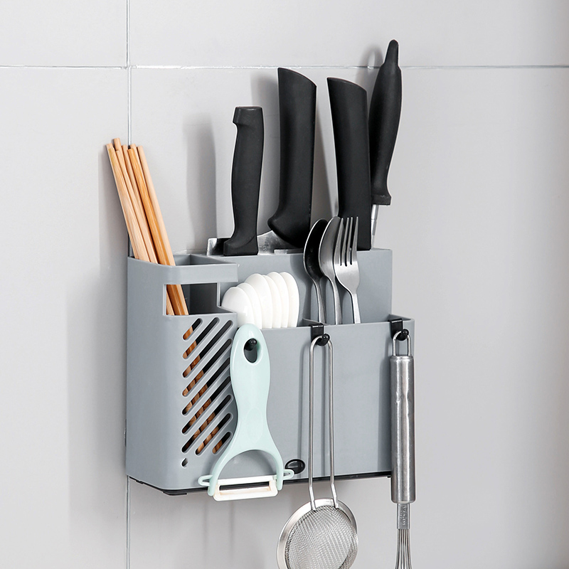 Home multi-functional chopstick basket knife holder integrated kitchen fast spoon storage box storage shelf household chopstick cage chopstick holder
