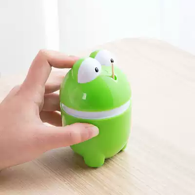 Home home press automatic toothpick tube Cute cartoon portable toothpick bucket Creative simple household living room toothpick box