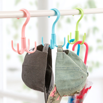 Home home multi-purpose scarf hanger Belt bag storage shelf Plastic clothes hanger Hook hanger hanger