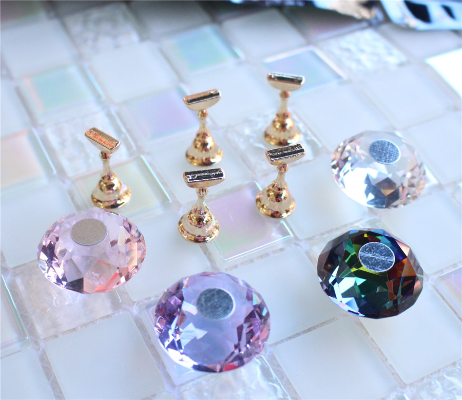 Dụng cụ làm móng acrylic Nhật Bản Một mảnh Hiển thị Tập thể dục Nail Khối cờ vua vàng Hỗ trợ - Công cụ Nail bộ làm nail chuyên nghiệp