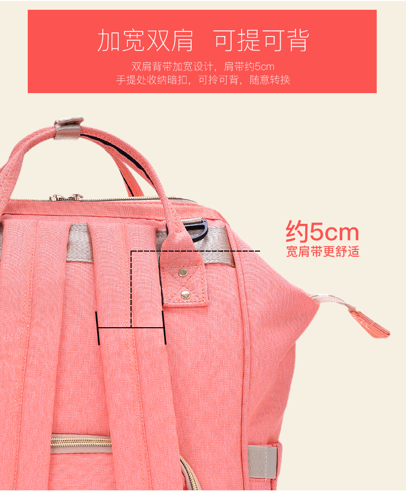 Bebewing Mummy bag đa chức năng công suất lớn Túi Mummy đeo vai ba lô thời trang túi mẹ và gói trẻ em - Túi / túi Baby bo tui xach cho me va be