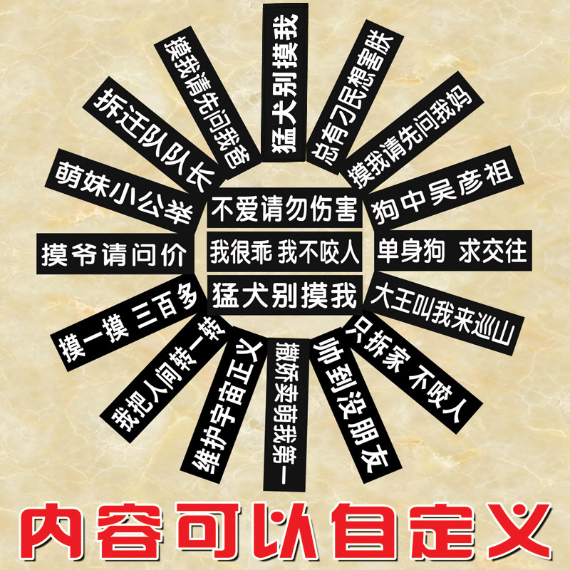 Customized dog chest hugging baby bag magic copybook chest hugging baby bag matching accessories personality magic side label paste a pair of 2