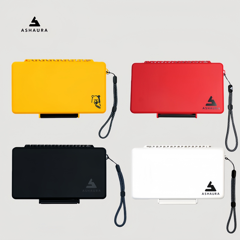 Ashaura Gray Rhythm Cigar Portable Case for Travel, Holds 5 Sealed and Moisturized Ultra-Thin Cigars, Bear Collaboration Edition