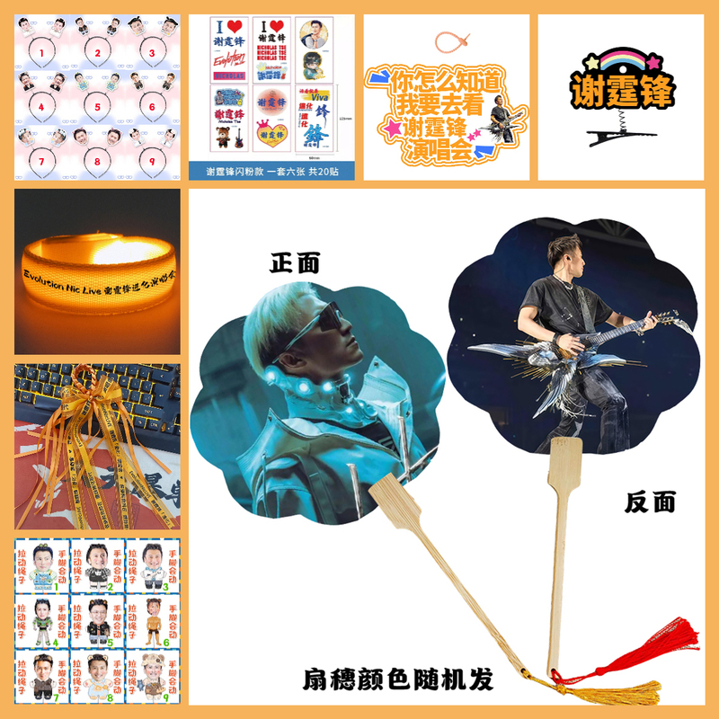 Nicholas Tse Concert Support Pack Merchandise Face Stickers Props Wristbands Fans Pendants Headwear Hairbands Tattoo Stickers