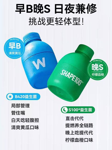 WonderLab Weight Management B420 Probiotics S100 Metabolism Adult Gastrointestinal Prebiotics