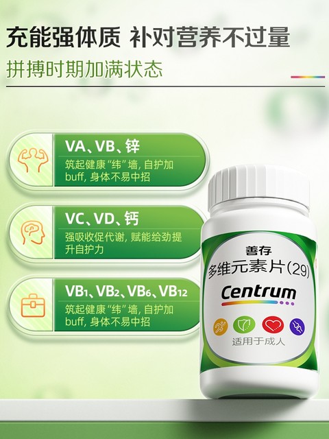 Sencun Jiavi Brand Multi-Vitamin and Mineral Complex Tablets for Men and Women, Multi-Vitamin B, Vitamin C, Vitamin Ae for Adults