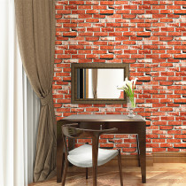 Chinese retro red brick blue brick white brick wallpaper simple three-dimensional brick wallpaper background wall hotel clothing store hair salon