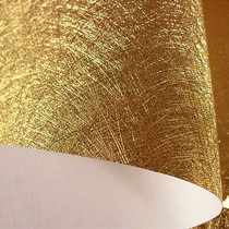 Gold foil wallpaper gold wallpaper Hotel ktv Teahouse background wall project ceiling Qingming Shanghe figure silk Ice Flower