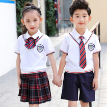 Kindergarten garden clothes summer clothes childrens performance suits for primary school uniforms British style class clothes teachers graduation clothes