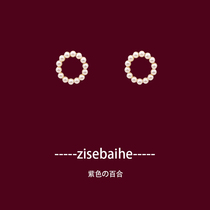 Koreas simple pearl round ear-hole earrings female clip-style false ear nails with silver anti-allergic ear adjustable