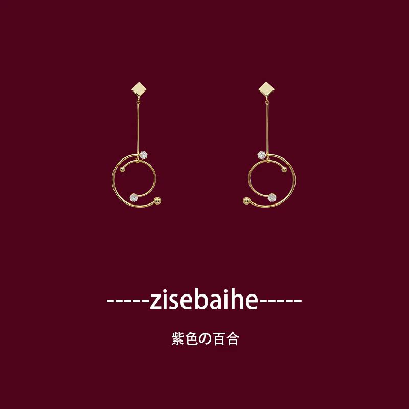 South Korea's exaggerated temperament long version of the ear clip female earrings clip-type fake ear acupuncture painless hypoallergenic cushion comfortable